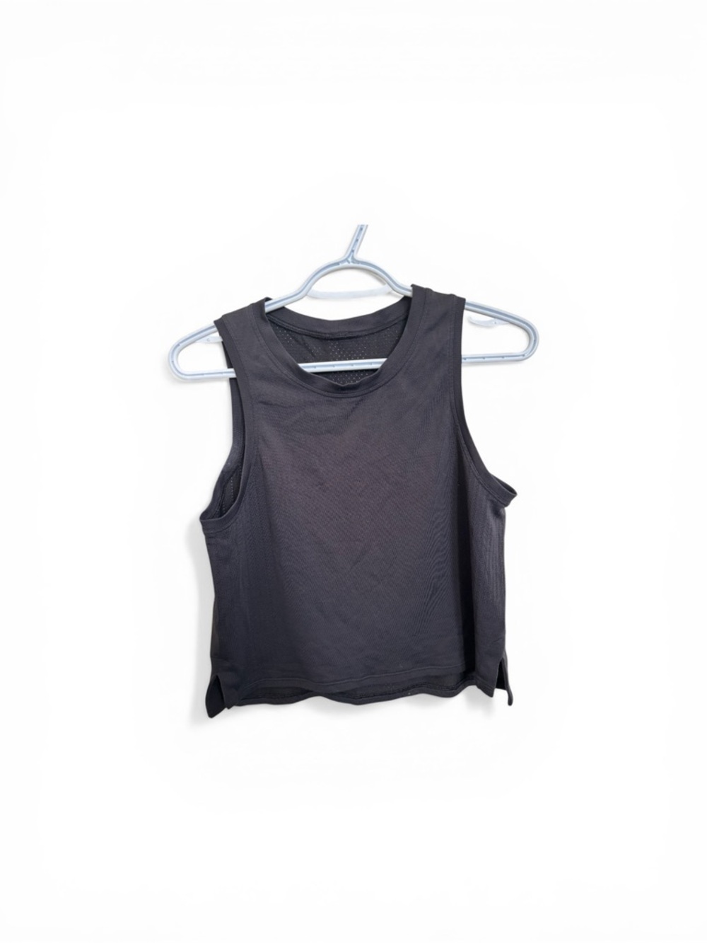 Lululemon train to be tank top high low hem in black